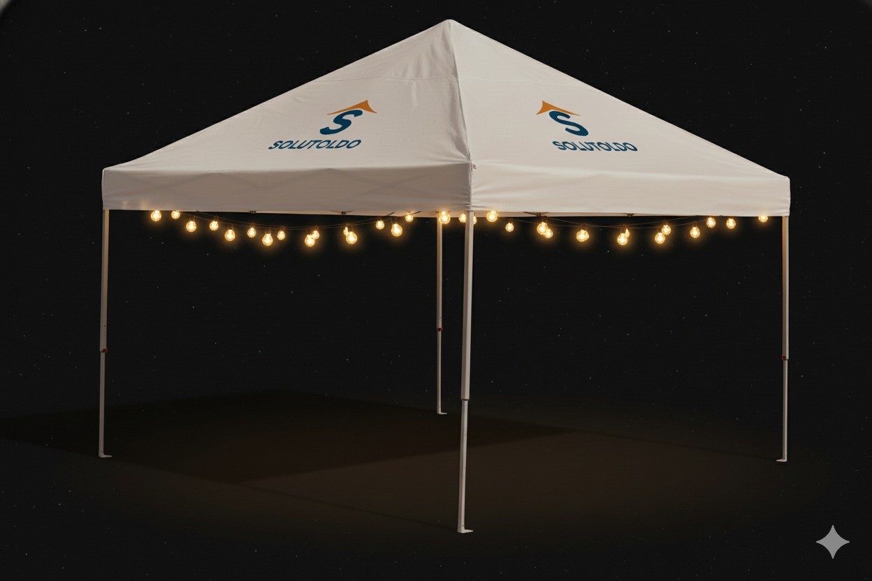 Iluminación profesional para toldos